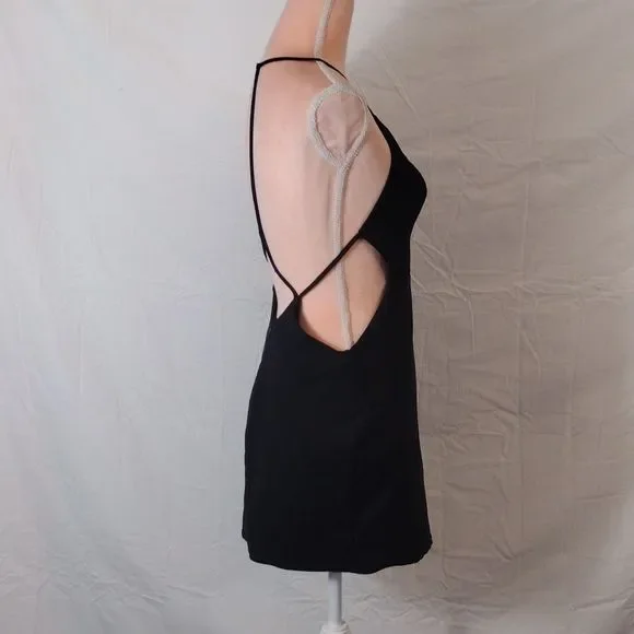 Tobi Black Side & Back Cutout Halter Bodycon Mini Dress - Picture 7 of 16